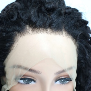 100% cheveux humains brésiliens corps ondulé frontal dentelle perruque longue taille cuticule aligné HD dentelle profonde vague Style - Product Image 2