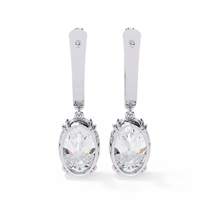 Boucles d'oreilles en or 18 carats brillantes avec diamant de laboratoire, boucles d'oreilles de qualité supérieure - Product Image 6