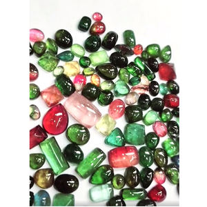 Alta calidad 144 Uds Multi turmalina Natural 6mm-19mm cojín oval pera rectángulo cabujón 252cts lote verde Iroc ventas sueltas - Product Image 4