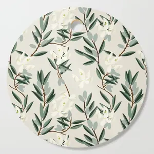 Planche à découper imprimée en émail artisanal pour le petit-déjeuner ustensile de cuisine en bois pour la coupe de fromage et de fruits produit en gros - Product Image 2