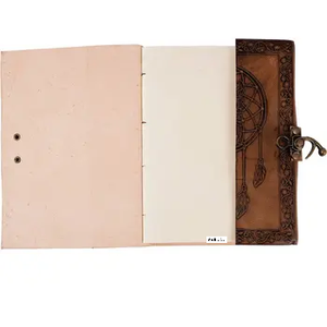Leather Journal Journal, Vintage Owl Embossed <b>Blank</b> Book, Sketchbook, <b>Notebook</b> Leather Journal - Product Image 5
