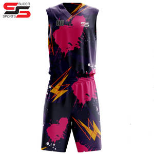 Uniformes de basket-ball en jersey 100% polyester de sublimation de mode personnalisée en gros de haute qualité - Product Image 1