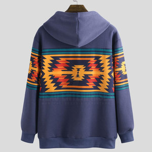 Sudaderas con capucha de algodón de manga larga para hombre Sudaderas con capucha personalizadas de talla grande en blanco para hombre Patrón sólido con estampado Otoño Invierno - Product Image 2
