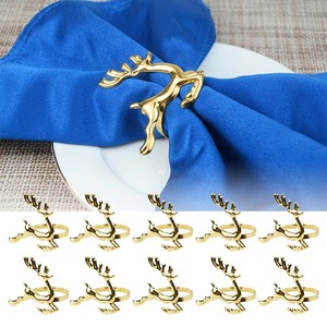 New Elegance Reindeer Napkin Ring Tissue Tie <b>Table</b> Setting <b>Tableware</b> <b>Decoration</b> Kitchen Dining Accessories at Cheapest Price - Product Image 4