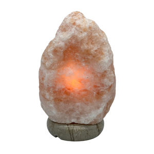 Lampe de sel de l'Himalaya 100% pure en gros, artisanat naturel de haute qualité, forme unique personnalisée, base en bois, décoration de la maison, cadeau - Product Image 1