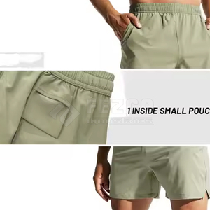 Pantalones cortos de gimnasio ligeros hechos a medida La mejor tela con cierre de cintura elástica Estilo sólido Diseño informal Venta en línea - Product Image 3