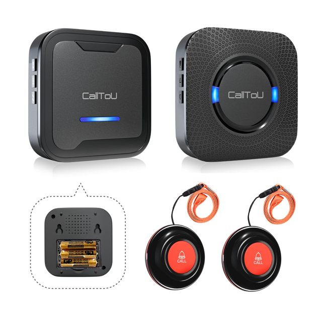 Daytech Plug-in Receiver Battery Portable Receiver Wireless Caregiver Pager Call Bell for Elderly Patient