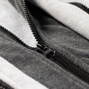 Sweat-shirts à capuche pour hommes en gros OEM, 100% coton, teinture unie, fermeture éclair 14, pull personnalisé, vêtements de sport imperméables pour la salle de sport - Product Image 4