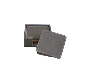 Luxury Leather Coasters <b>Dinning</b> <b>Table</b> Decor Office Restaurants Design Amazing Quality Best Price India Manufacture - Product Image 2