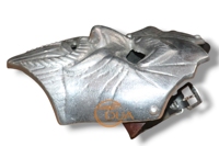 Masque facial artisanal en aluminium God of War, imprimé UV, forme rectangulaire, masque de cosplay d'Halloween, plaqué argent