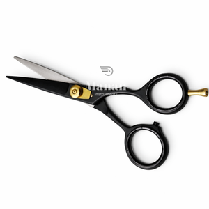 Tijeras de Corte de Pelo Profesionales MANAN INSTRUMENTS Negras y Doradas, Acero Inoxidable 4Cr13, Tijeras de Barbero Afiladas - Product Image 6