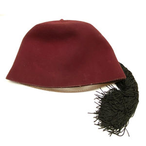 Chapeau d'officier maçonnique, fez Shriners brodé de strass et de fils dorés avec pompon, fez Shriners sportif - Product Image 2