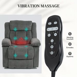 Modern One-Seater Lift Recliner Chair Extendable Smart USB Massage Adjustable Foam Filling Leather Fabric Wood Manual Power New - Product Image 3