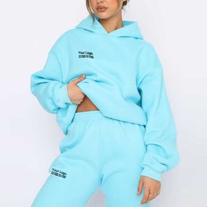 Unisex Custom Wholesale Two-Piece Sweatpants and Hoodie Set Long-Length Track Suit for <b>Men</b> and Women Summer <b>Loungewear</b> - Product Image 1