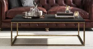 Table d'appoint rectangulaire en marbre noir, grande table de présentation décorative pour salon, table basse, accessoires de maison - Product Image 6