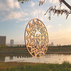 Grille de cristal bois sacré MDF tenture murale géométrie Art mural décor à la maison méditation équilibre énergétique - Product Image 2