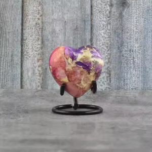 Modern Heart <b>Keepsake</b> Urn with Stand Engraved Aluminum Urns <b>for</b> Baby <b>Ashes</b> High Quality Heart <b>Keepsakes</b> Brass Heart <b>Keepsake</b> Urn - Product Image 3