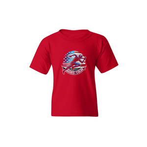 Shades Running Boy # T-shirt vintage en coton épais délavé à l'acide pour jeunes, 200 grammes, motif uni, logo de marque célèbre, tissu jersey - Product Image 2