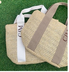 <b>Personalised</b> Womens Straw Tote Summer Womens Handbag Customized Ladies Shoulder Straw Hand <b>Bags</b> - Product Image 3