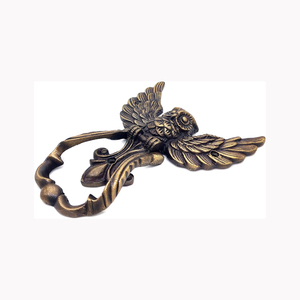 Antique Owl Door Knocker | Vintage Metal Entry Handle | Decorative <b>Rustic</b> Home Accent | Farmhouse Wall Door Hardware Decor - Product Image 4