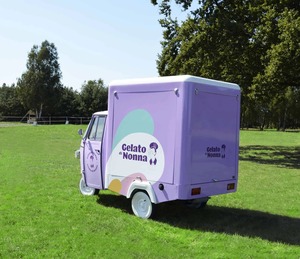 Camion de restauration électrique mobile à 3 roues, chariot de traiteur en acier inoxydable avec cadre en aluminium, alimentation intégrée, utilisation extérieure - Product Image 6