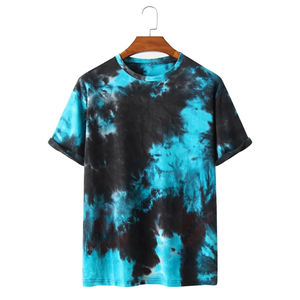 Wholesale Men's 100% Cotton Eco-Friendly T-Shirts Custom Dye <b>Tie</b> 275 Grams Short Sleeve O-Neck Plus Size Oversized <b>Knitted</b> - Product Image 4