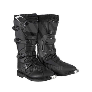 Unisex Adults Tactical Motorbike Long Shoes With Custom PU Genuine Leather Made Feet Protection Wear Off Road Biker <b>Boots</b> Shoe - Product Image 2