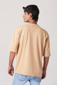 Camisetas personalizadas lisas en blanco de algodón pesado 280 GSM camiseta de gran tamaño camiseta de alta calidad con cuello redondo para hombres - Product Image 5
