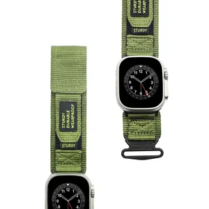 Para Apple Watch, pulseira de relógio inteligente com patente, pulseira esportiva de reposição em nylon, novidade