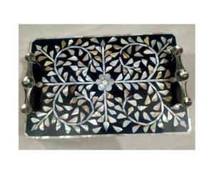 Top Selling Luxury Food Serving <b>Tray</b> MOP Handles Silverware <b>Storage</b> <b>Tray</b> For Kitchen Wedding Outdoor Home Hotel Service <b>Tray</b> - Product Image 5