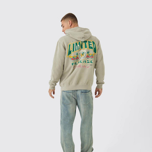 Sudadera con capucha térmica Unisex personalizada para invierno, sudaderas en blanco de algodón liso de gran tamaño, 100% algodón de talla grande para hombres, Unisex a granel - Product Image 4