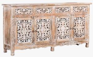 Buffet moderne et polyvalent en bois de manguier pour la maison, l'hôtel, la cuisine, le salon, la chambre à coucher, la salle de bain - Meuble de rangement modulaire et durable - Product Image 4