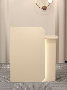 Customizable Modern White Reception <b>Desk</b> with <b>Large</b> Storage for Office Salon Hotel Gym Wood Material Front <b>Desk</b> Counter Cashier - Product Image 2