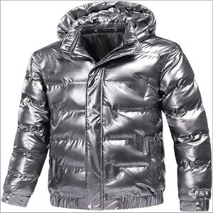 High Quality Custom Lightweight <b>Quilted</b> Puffer <b>Jacket</b> for Men Stand High Street Hooded Polyester Filled Canvas Fabric Winter - Product Image 1