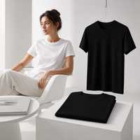 T-shirt unisexe en jersey 100% coton, coupe classique, écologique, impression de logo personnalisée, blancs, manches courtes, service OEM