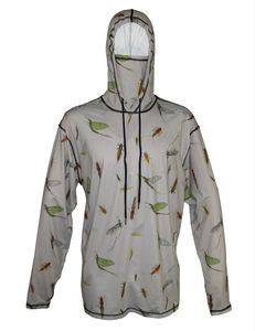 Fishing <b>Hoodie</b> Long Sleeve for Men Breathable and Lightweight with Built-in Mask and <b>Thumb</b> <b>Holes</b> for Open Water Sports - Product Image 6