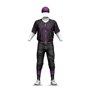 Uniforme de baseball OEM/ODM, vêtements de sport pour hommes, polyester/coton de haute qualité, léger, respirant, imprimé par sublimation, personnalisé - Product Image 3