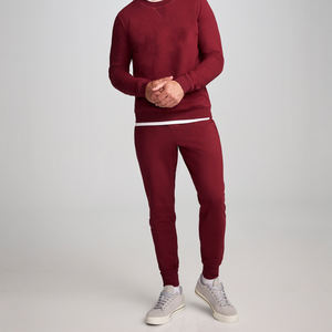 Pantalon de jogging pour homme en coton doux et molletonné, décontracté, pour se détendre, taille élastique avec cordon de serrage, pantalon de survêtement confortable, vêtement de maison, sportif - Product Image 2