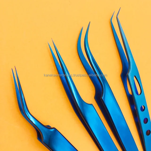 Pinces à épiler professionnelles de haute qualité en acier inoxydable pour extensions de cils, anti-magnétiques, à pointe fine, étiquette privée - Product Image 5