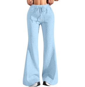 Flare <b>Stacked</b> Custom OEM Hot Selling Mens Gym Fitness Loose Plus Size Workout Exercise Sweat Pants Wholesale Breathable - Product Image 2