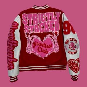 Chaqueta Bomber Reversible Personalizable para Hombre, Estilo Universitario, Lana, Cuero PU, Tejido de Punto, Cuello Alto, Invierno, OEM, Logotipo Bordado - Product Image 2