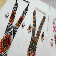 Chaîne de pull en perles de verre écologiques faites sur mesure, boucles d'oreilles papillon en perles d'eau douce, bijoux de mode pour femmes, designers