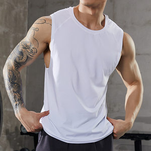 OEM Logo personnalisé vente en gros hommes gilet décontracté haut élastique sans manches sport débardeur avec dos imprimé muscle hommes gilet de gymnastique - Product Image 5