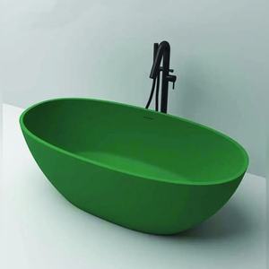 Baignoire autoportante verte moderne LISA 170 cm, acrylique durable, achat en gros B2B, livraison mondiale, prix d'usine du fabricant - Product Image 1