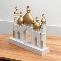 Ornements de tour de mosquée en résine faits à la main, décoration culturelle islamique, collection pour la maison, le bureau, décoration et exposition pour le Ramadan