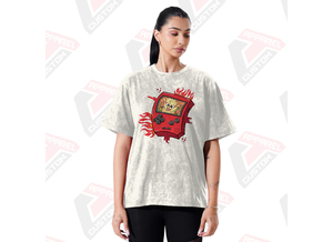 Stylish Women's Acid Wash T-Shirt Soft Trendy Comfortable with Eco-Friendly Denim Batik Corduroy for Summer - Product Image 2