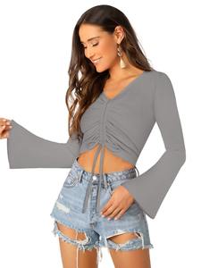 Boutique indienne haut dernière exclusivité indienne GreyTrendy tricot hauts femmes confortable vêtements réguliers hauts courts sans manches - Product Image 3