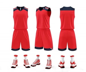 Nouveaux uniformes de basket-ball durables pour les jeunes, ensembles réversibles, respirants et au design simple - Product Image 4