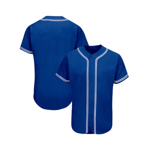 Maillot de baseball bleu ciel unisexe personnalisé OEM respirant avec impression numérique du logo de l'équipe chemise d'uniforme de softball de grande taille anti-UV à séchage rapide - Product Image 3