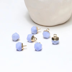 Diminutos dijes de piedras preciosas-925 dijes galvanizados de oro plateado-dijes de bricolaje de piedras preciosas naturales-joyería al por mayor - Product Image 5